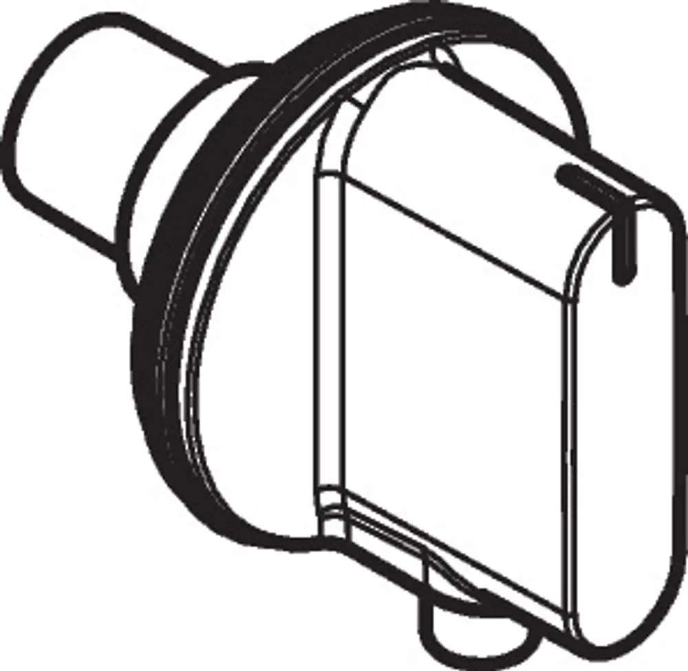 Thermostatgriff aus chromfarbenem Material, mit einer klaren, schlichten Form. Produkt von Hansgrohe, geeignet für den Einsatz in Bad- oder Duschanlagen.